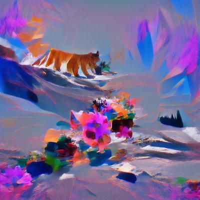 Abstract Concept Art: Figure with Flowery Crown