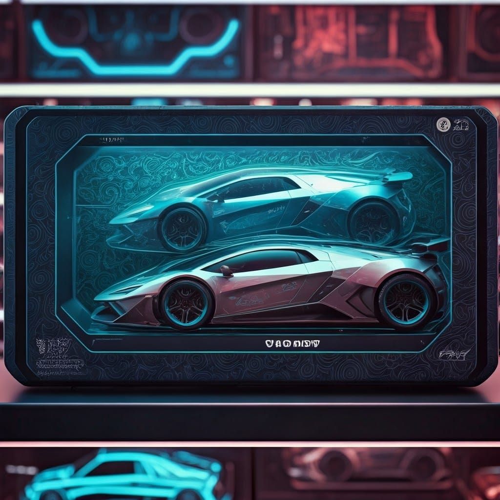 Futuristic Sports Car Toy in 2525, Anime Art