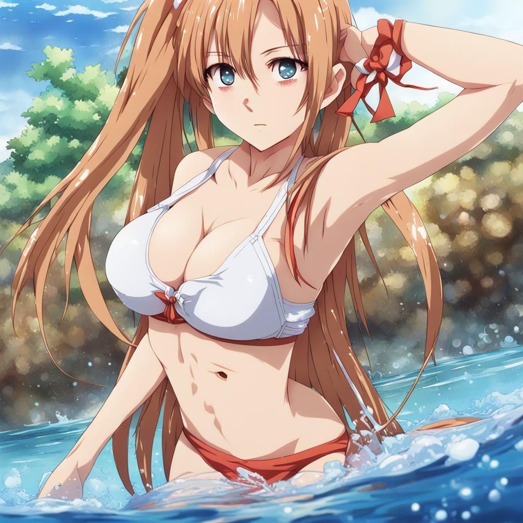 Asuna Yuuki in Bikini, Anime Style