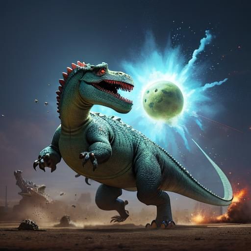Exploding Dinosaur Generated by AI