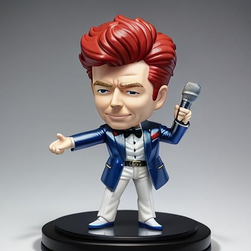 Rick Astley Bobblehead Figurine with Microphone