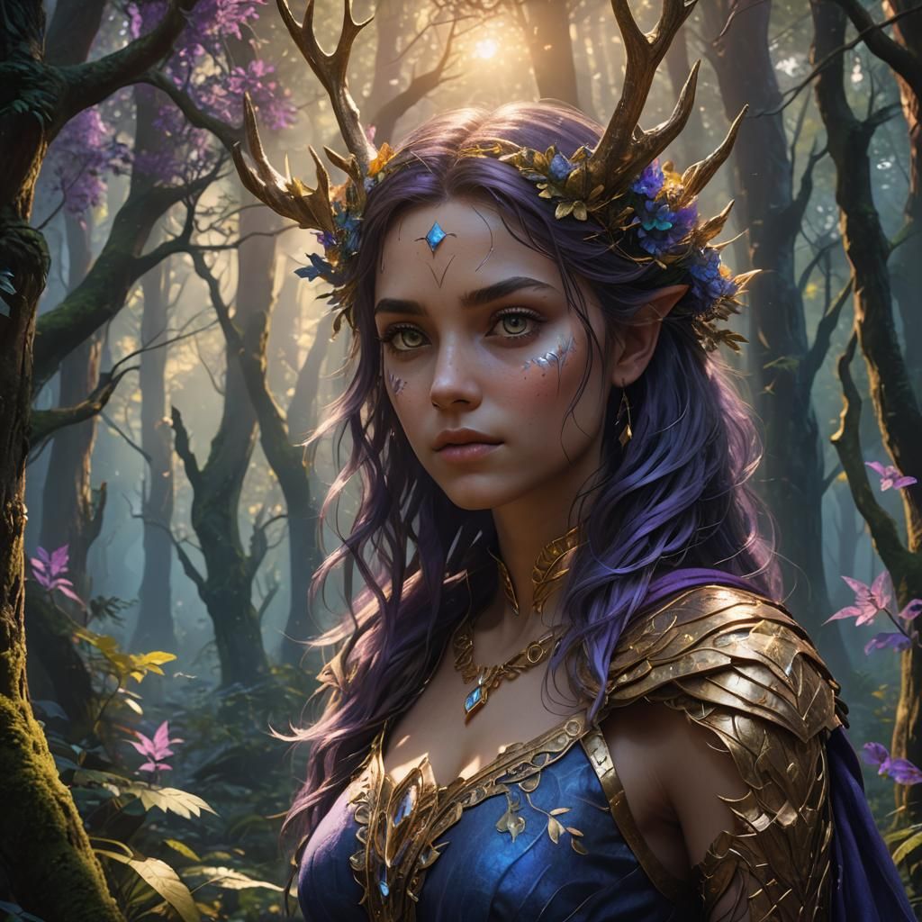 Ethereal Light Radiates in Mystical Forest