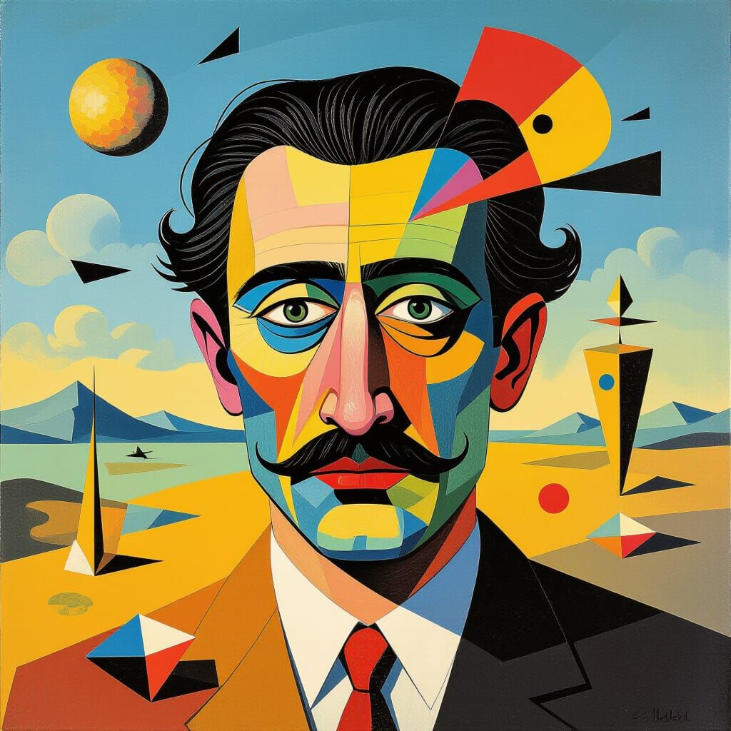 Surreal Dreamscape with Fragmented Objects