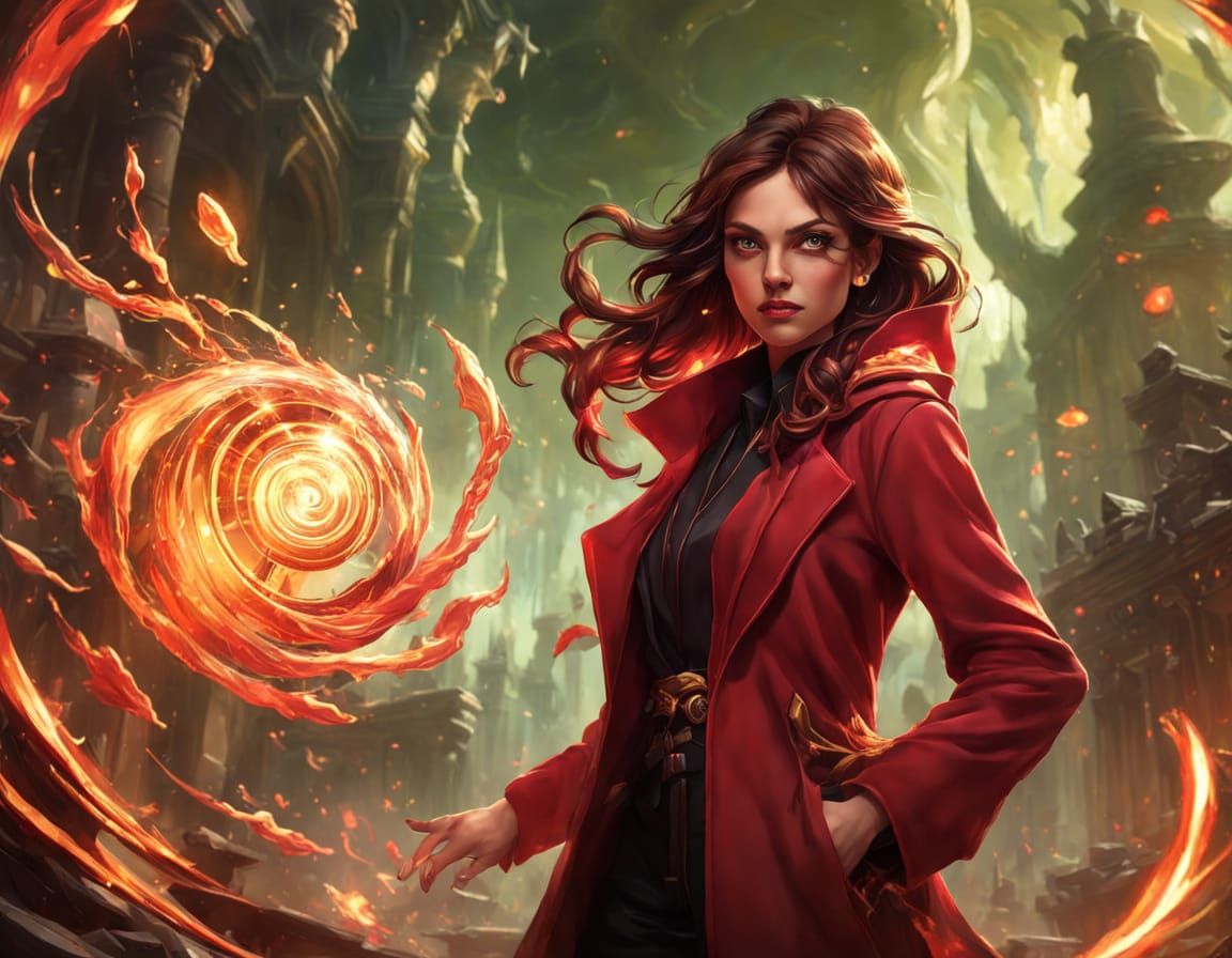 Female Villain in League of Legends Arcane Style