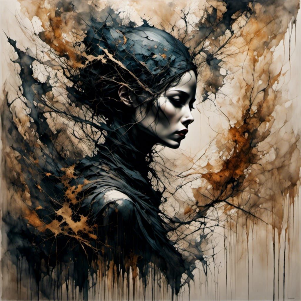 Eerie Demons Hide in Wood Splash Dark Fantasy