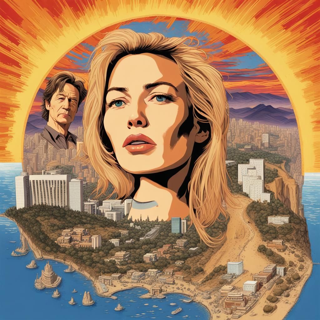 Dreamy Landscape in Elemental Dieselpunk Style