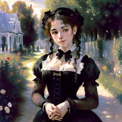 Gothic Victorian Cottage in Golden Hour Light