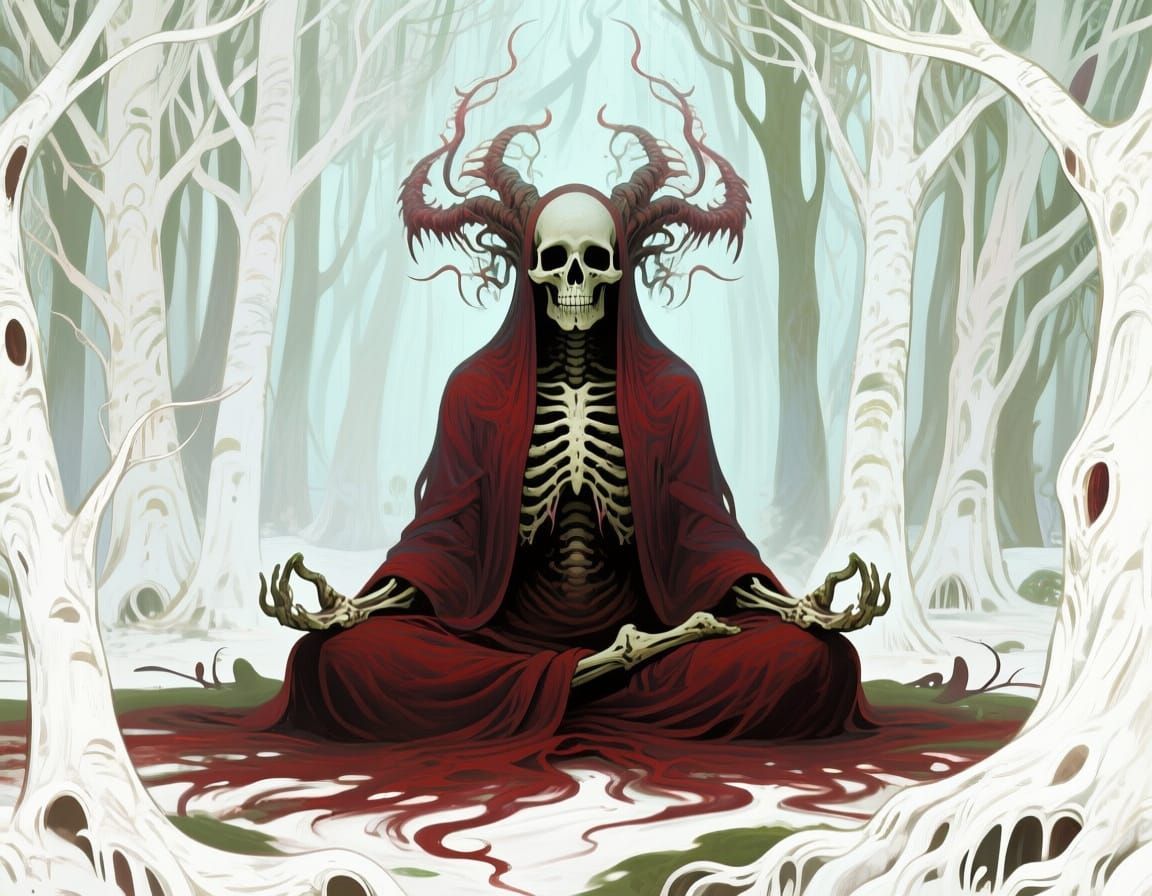 Magic Horror Forest Spirit in Digital Art