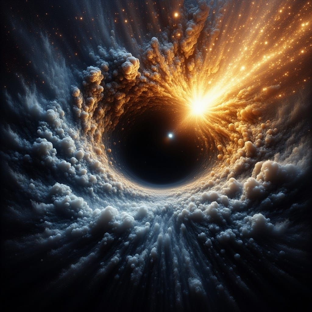 Exploding Blackhole in Sci-Fi Style