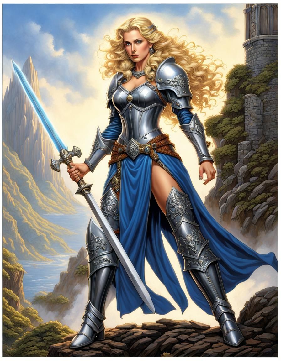 Fantasy warrior cleric