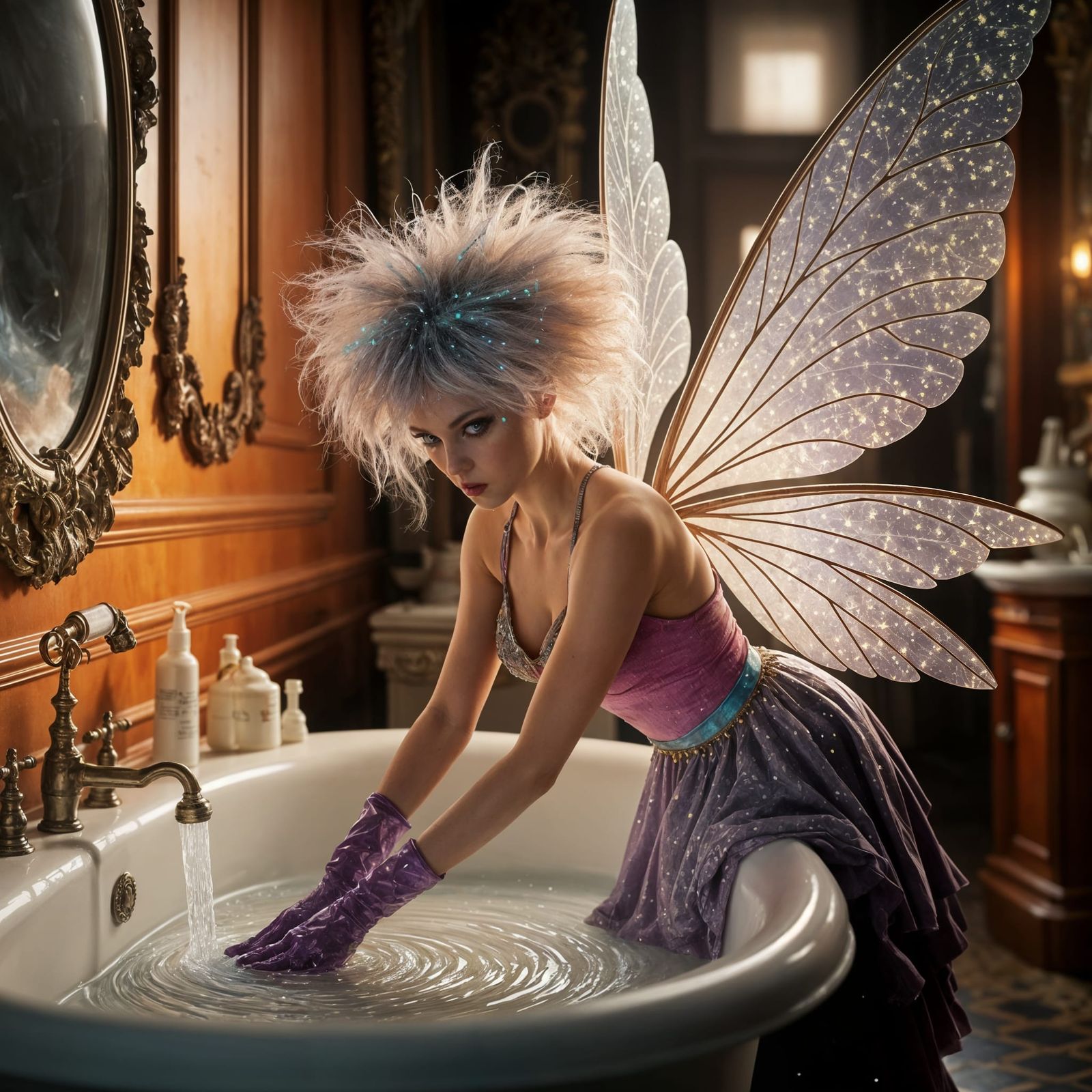 Punk Fairy Cleans a Victorian Bathroom