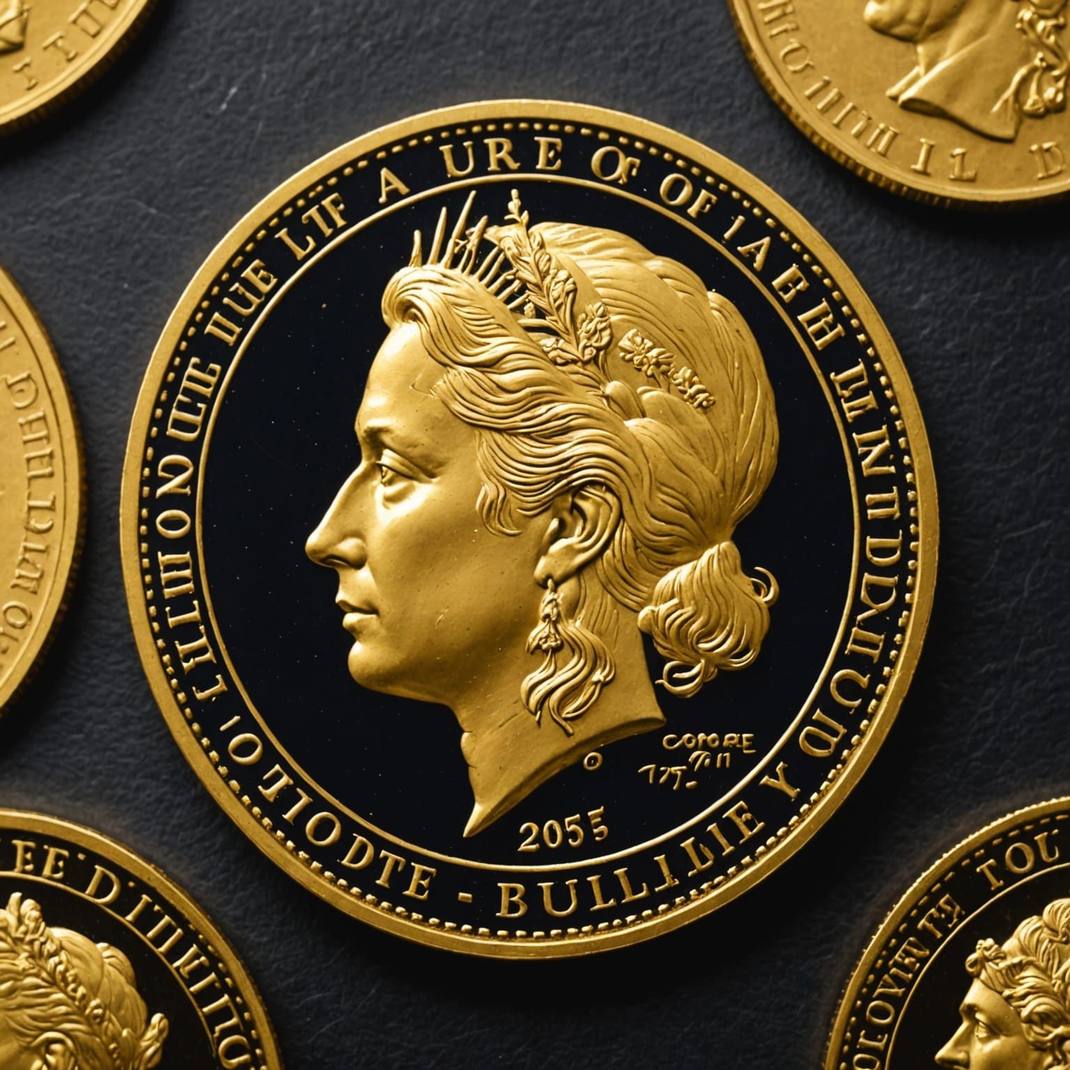 Gold Coin Embellished with Dye Cut Art