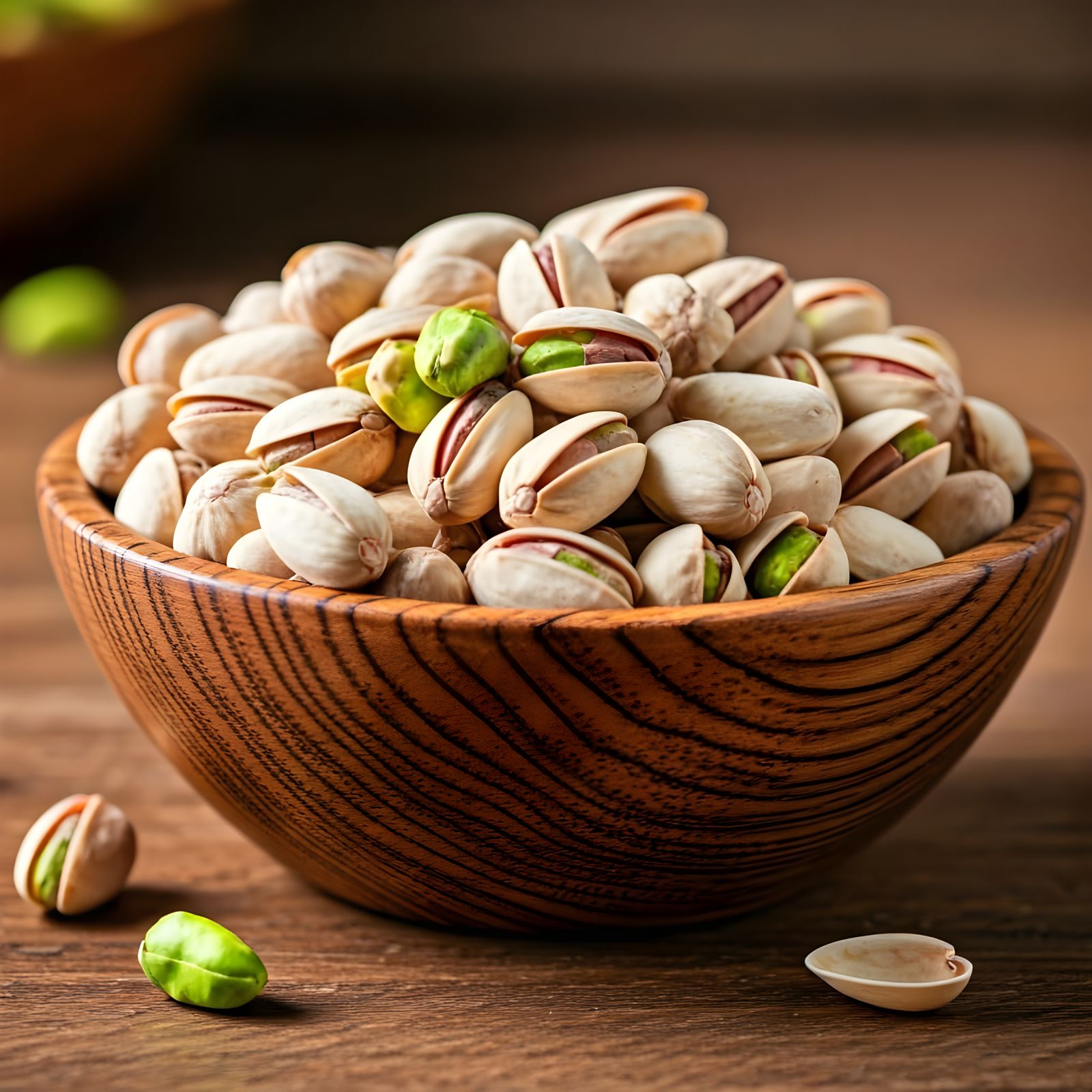 Bowl of Pistachio Nuts Still in Shells