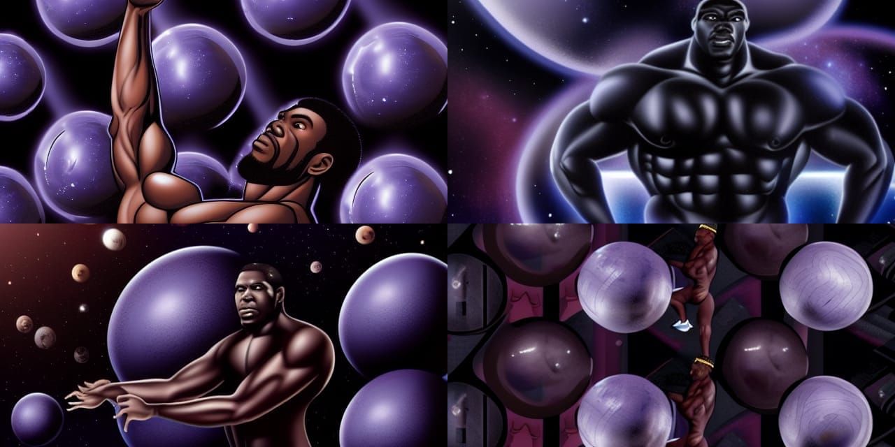Muscular Space God Crushing Galaxies
