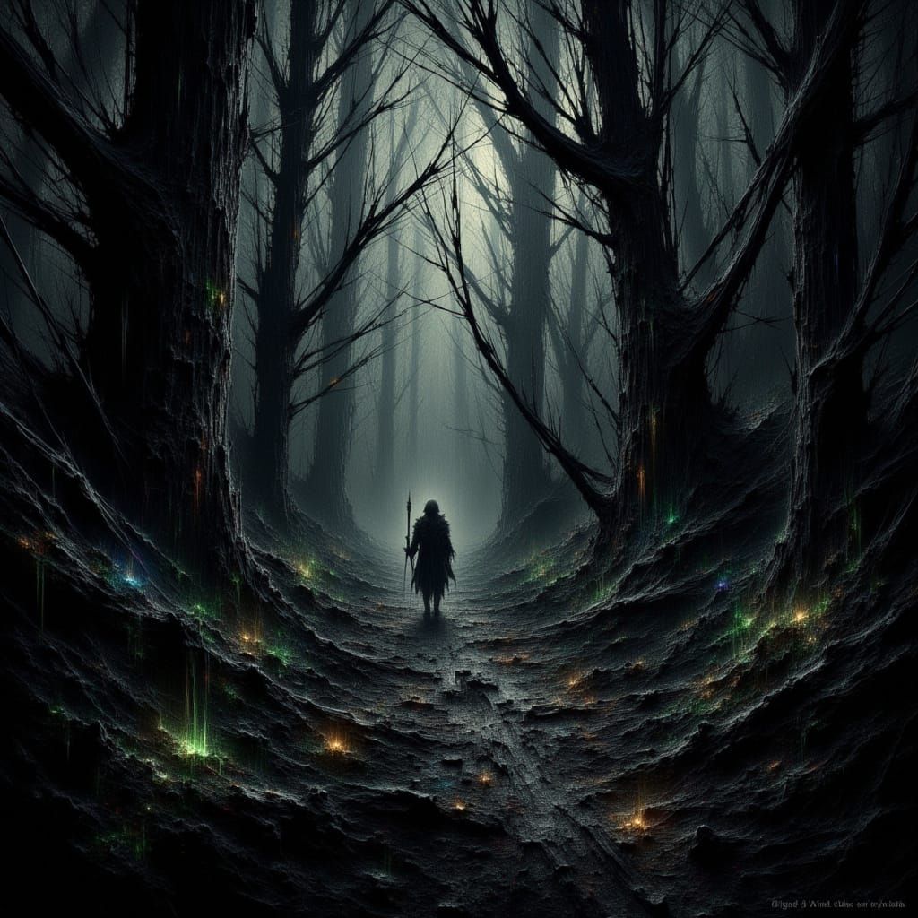 Dark Forest Landscape