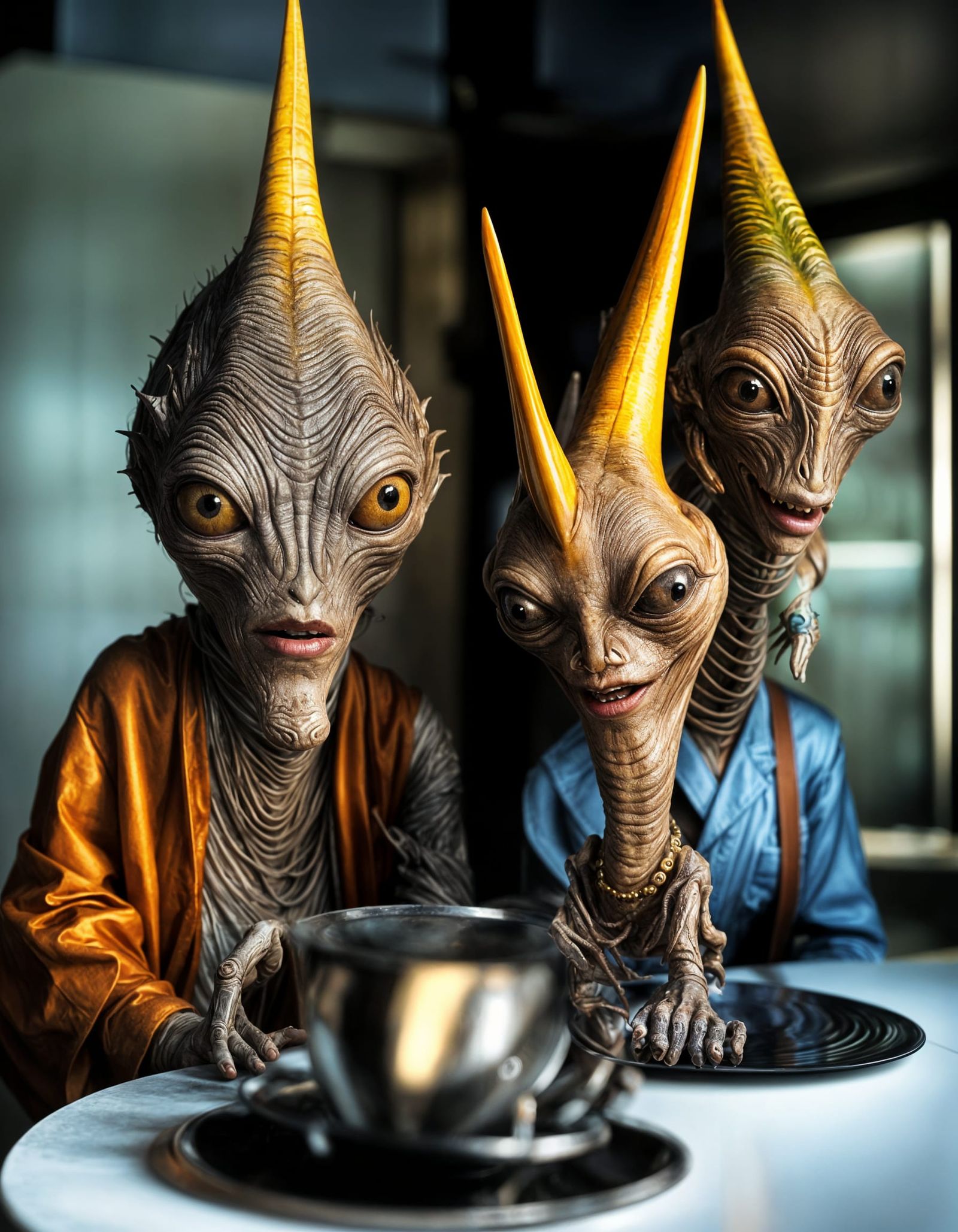 Photorealistic Aliens in Subdued Lighting: Detailed Digital ...