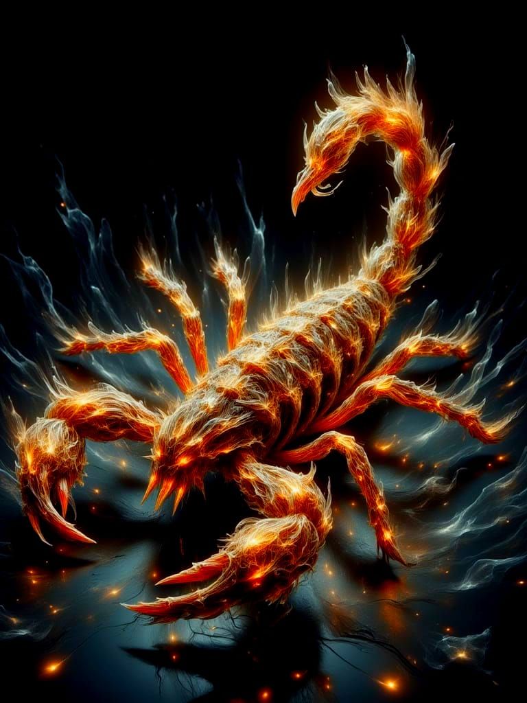 Surreal Fantasy Scorpion in Ethereal Magic