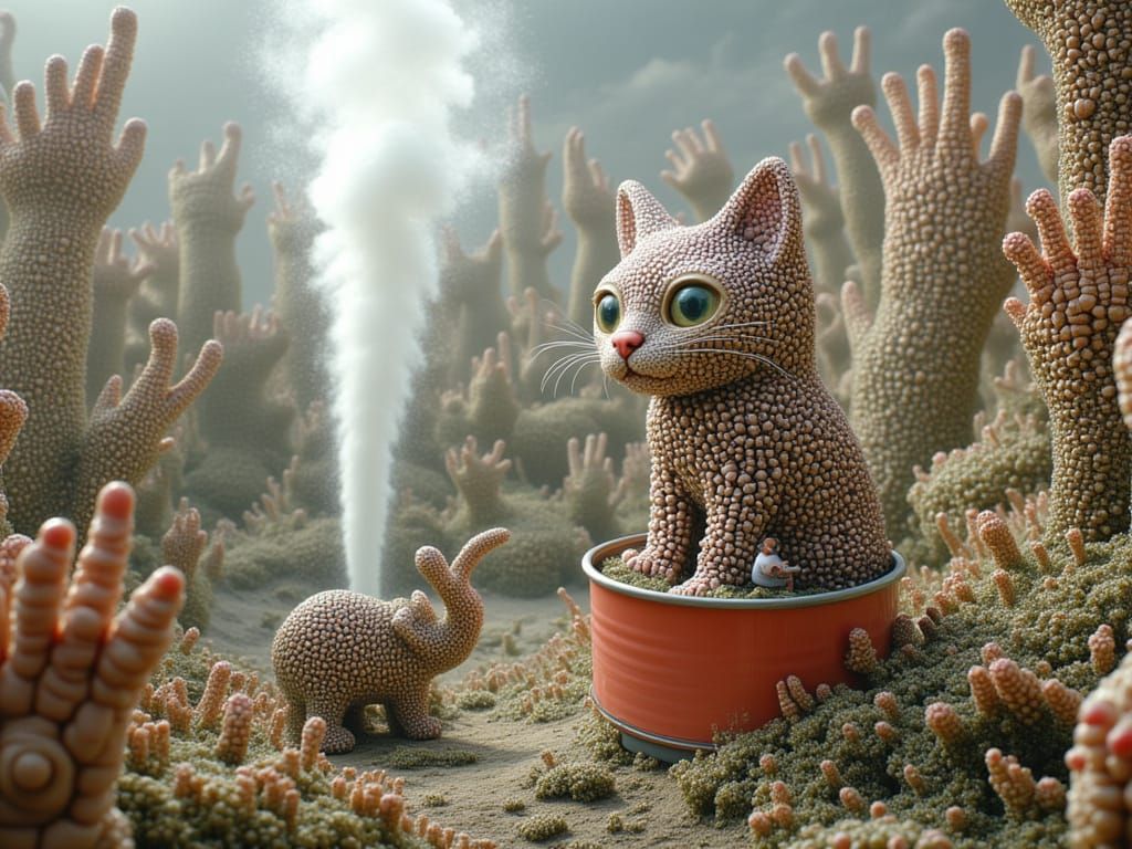 In the wilderness handscape of Catmania