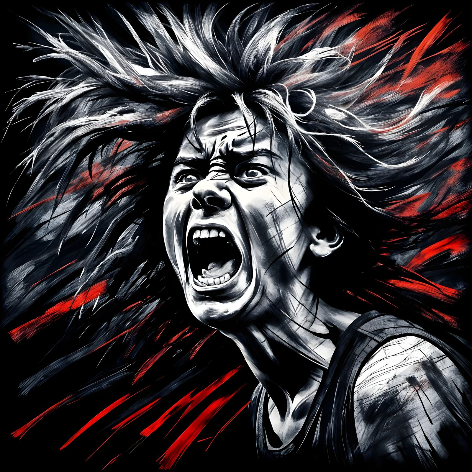 Madness is a Great Art in Charcoal Drawing