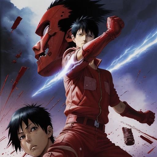 Kaneda vs Tetsuo: Anime-Style Battle