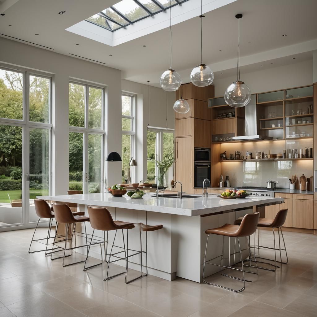 Luxury Kitchen Interior Design with Natural Light