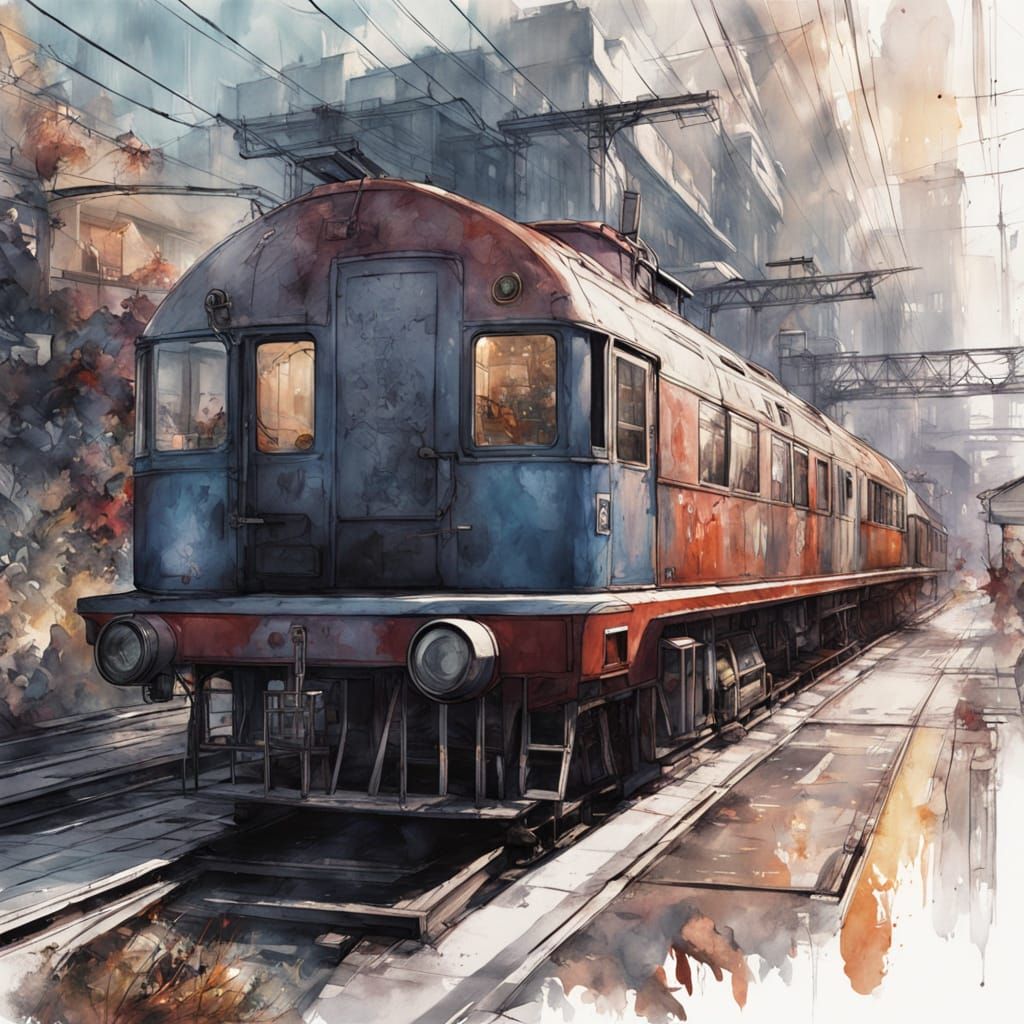 Graceful Watercolor Art with Cinematic Styling