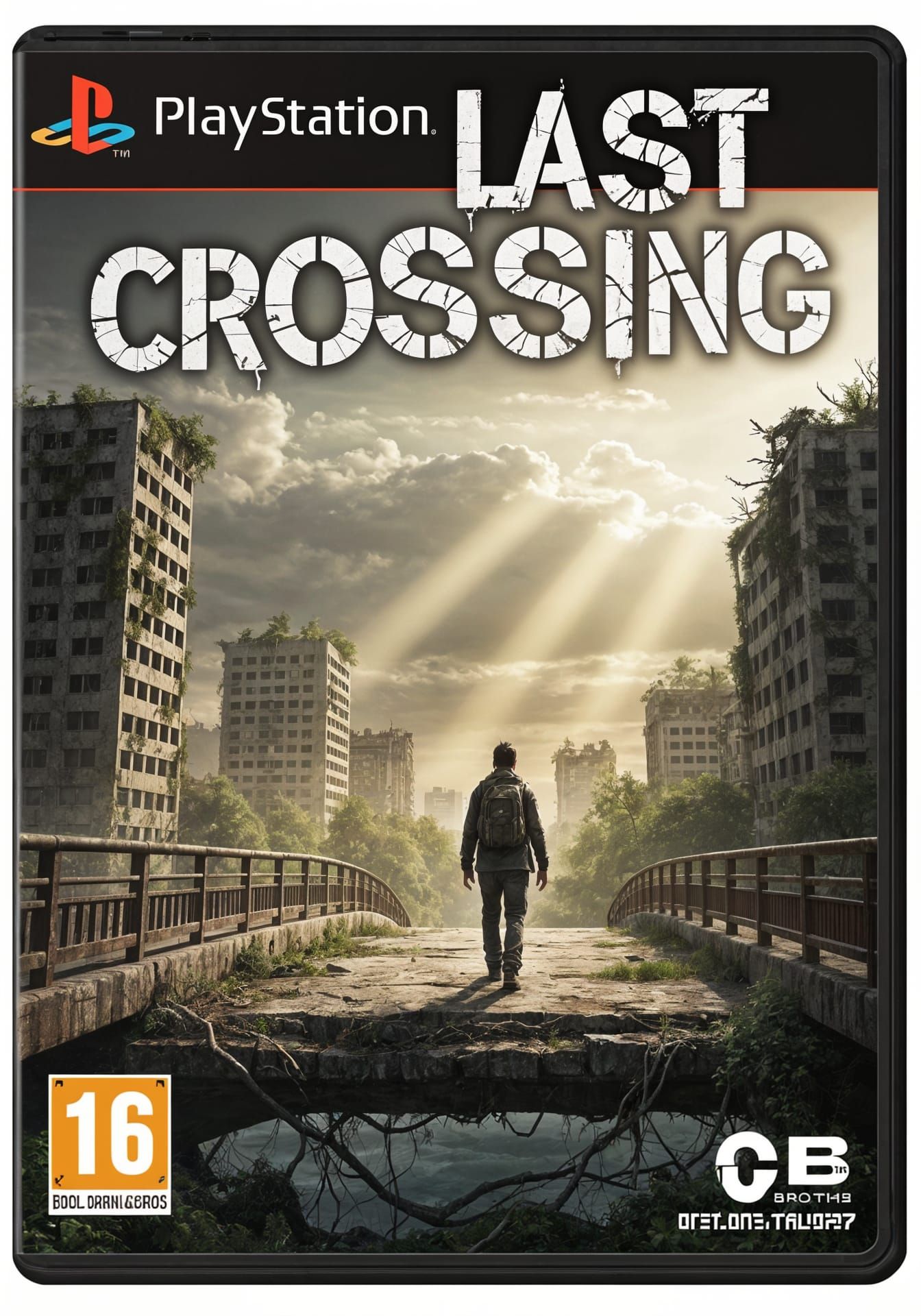 Post-Apocalyptic Survivor on Broken Bridge