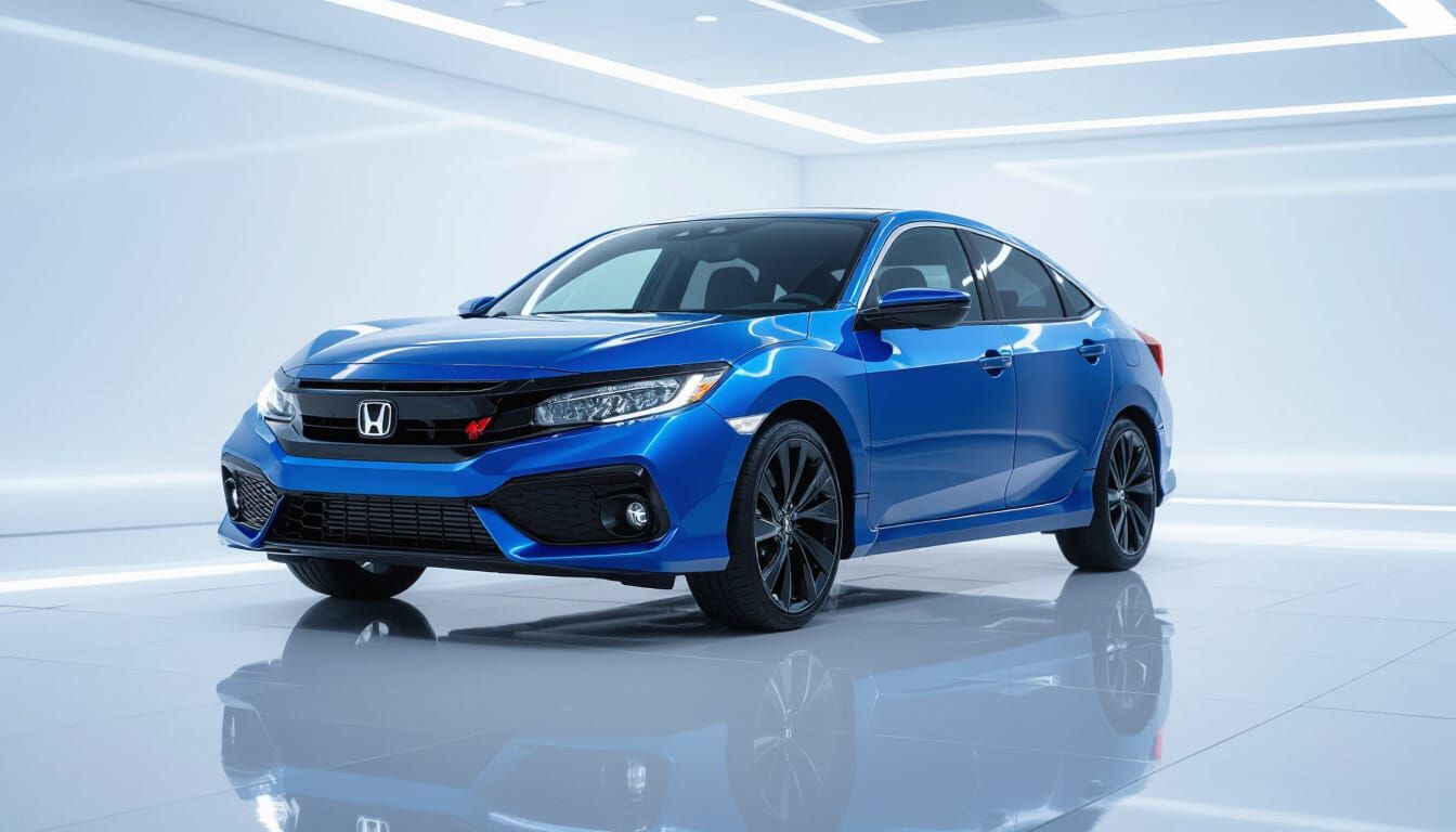 2026 Honda Civic in Modern Showroom