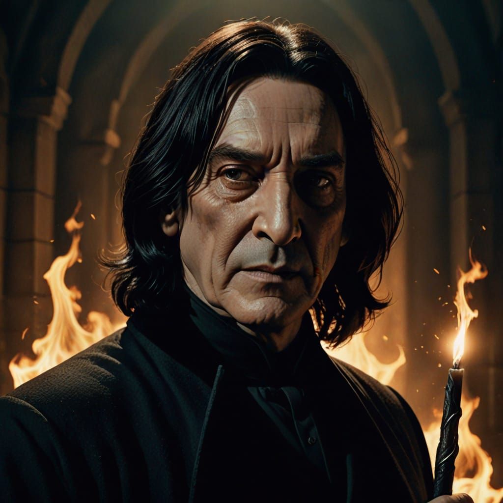 Dramatic Split Portrait: Good and Evil Duality