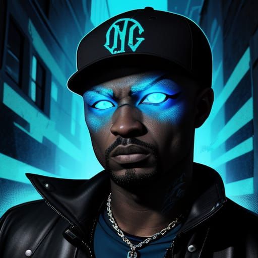 Mobb Deep as Cyclops in Graffiti Art Style