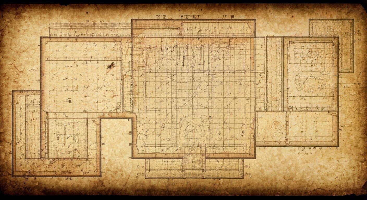 Warhammer 40k Blueprints in Watercolor Style