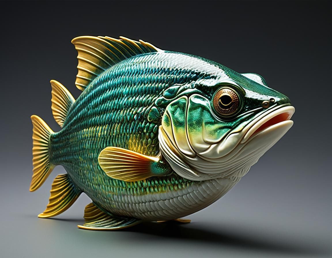 Ethereal Airfish in Dreamy Landscape: Digital Art