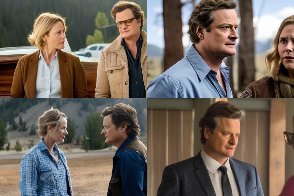 Colin Firth wooing Beth Dutton on Yellowstone