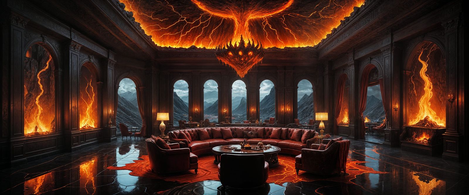 Luxury Penthouse Inside Volcano Fortress