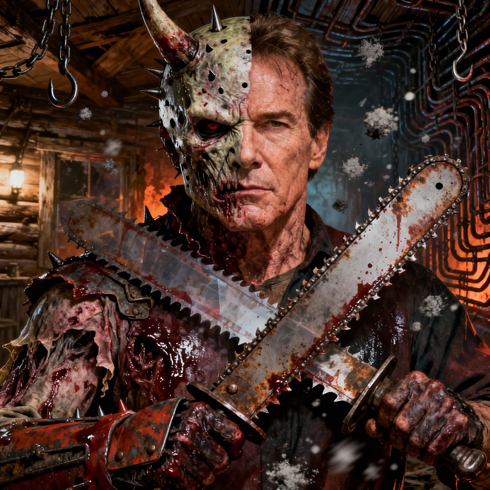 Hellraiser vs. Evil Dead Crossover Art