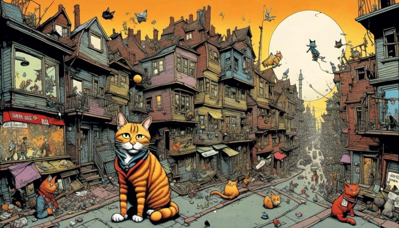 Epic Slum Masterpiece in Early 2000s Style