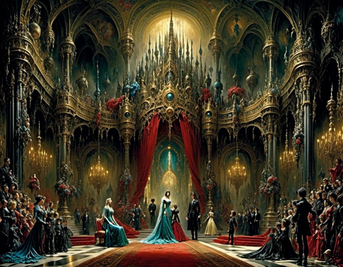 ornate royal throne room