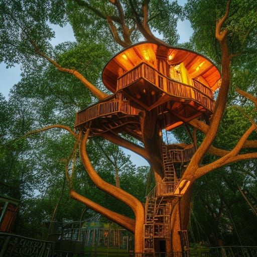 Luxury Treehouse in Modern City: Professional Photography