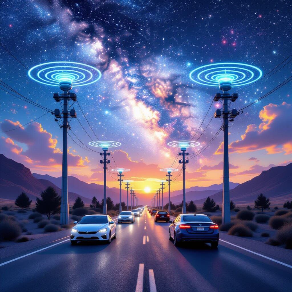 Wireless Power Poles in Astral Cosmic Style