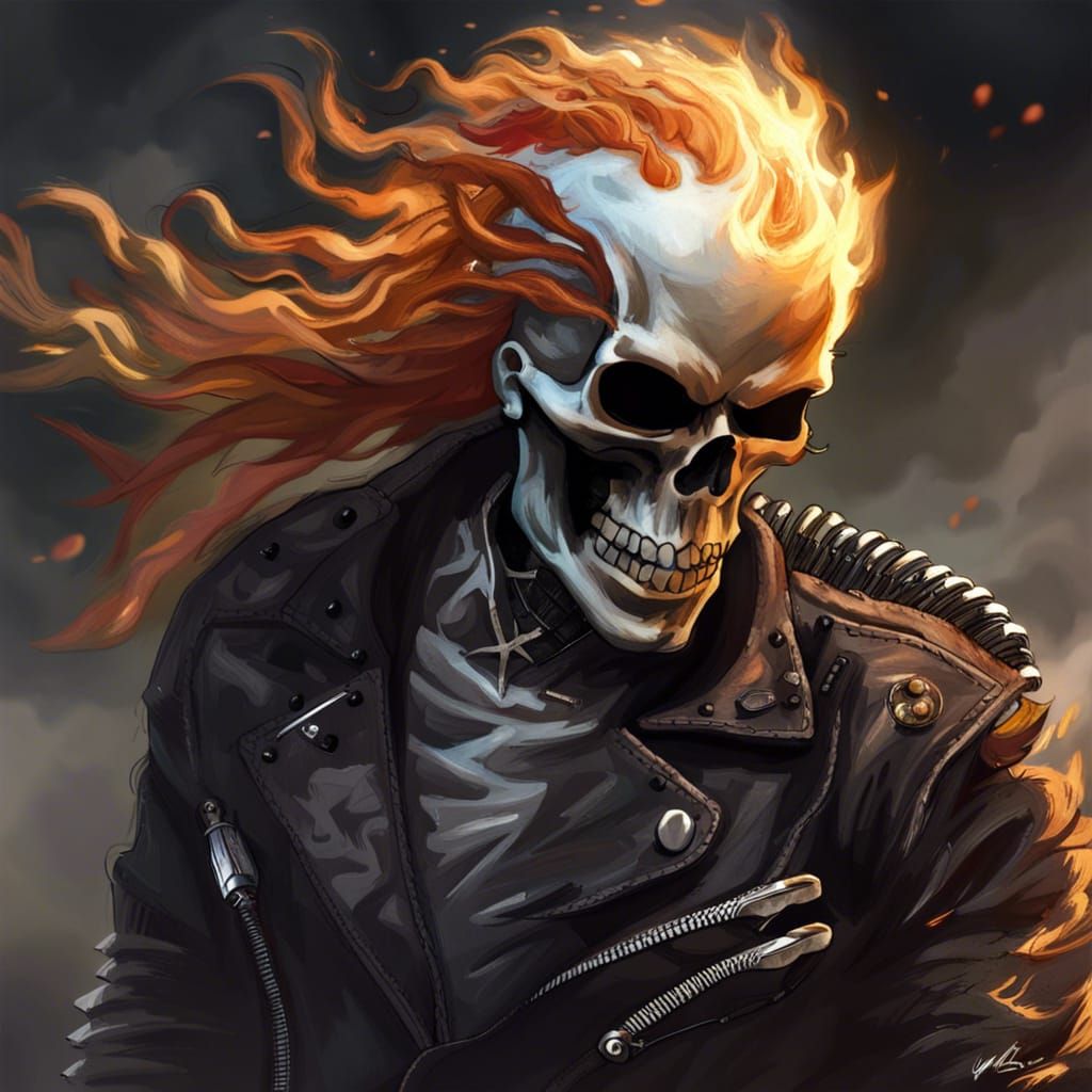 Realistic Ghost Rider in Hellfire