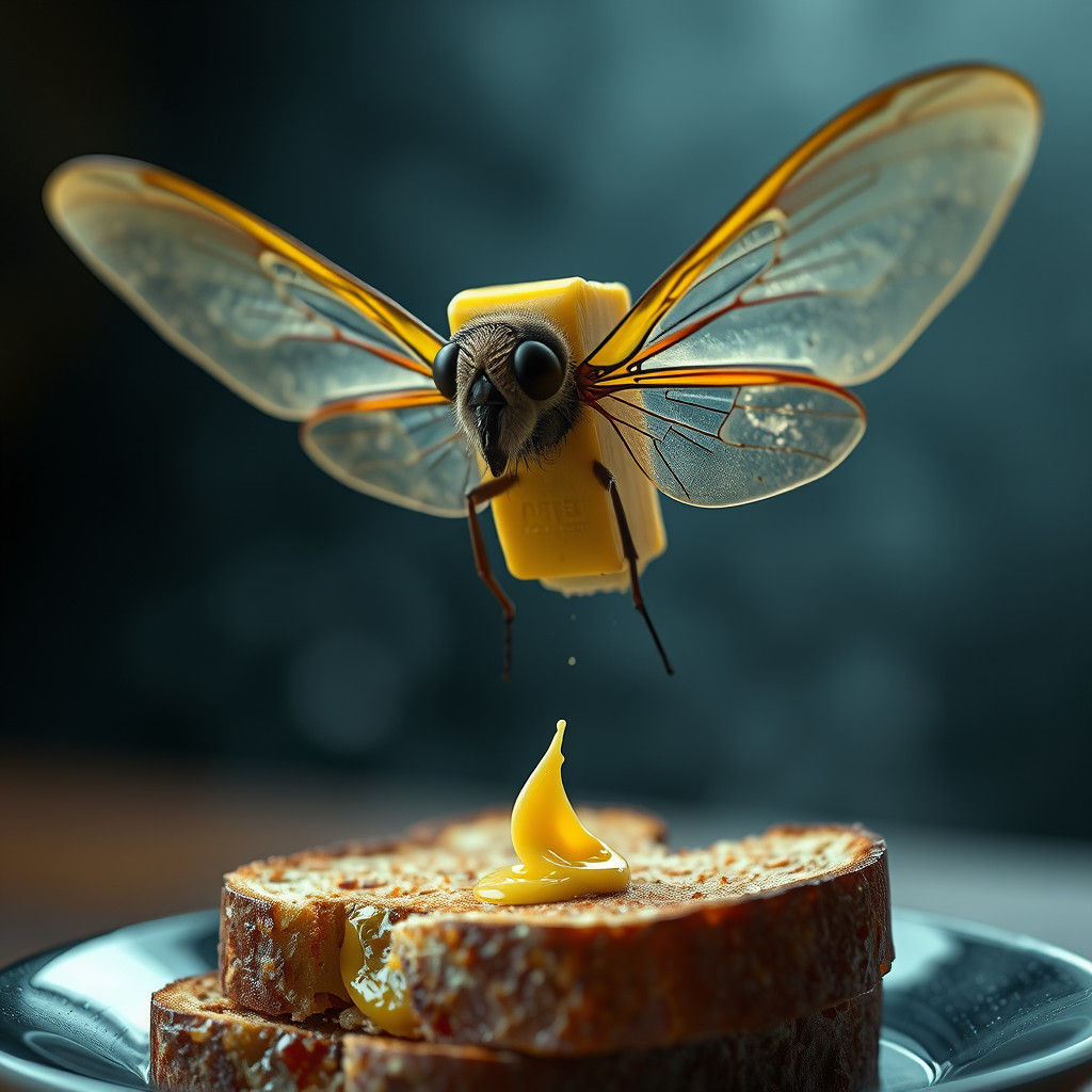 Butter Butterfly: Hyperrealistic Digital Art
