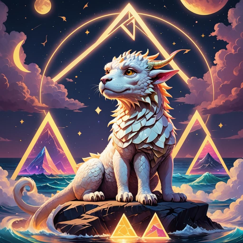 Falkor in Bermuda Triangle, Art Deco Style