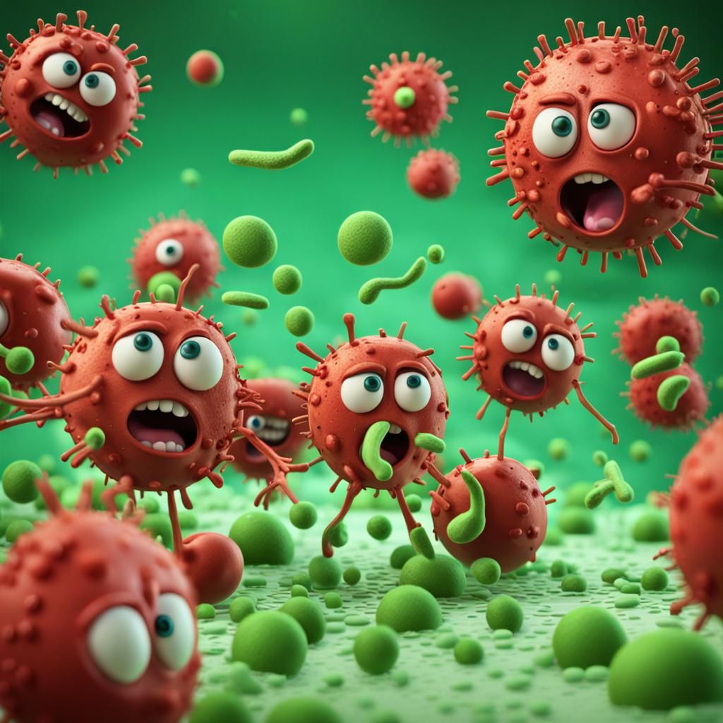 Anamorphic Claymation: Blood Cells vs Germs