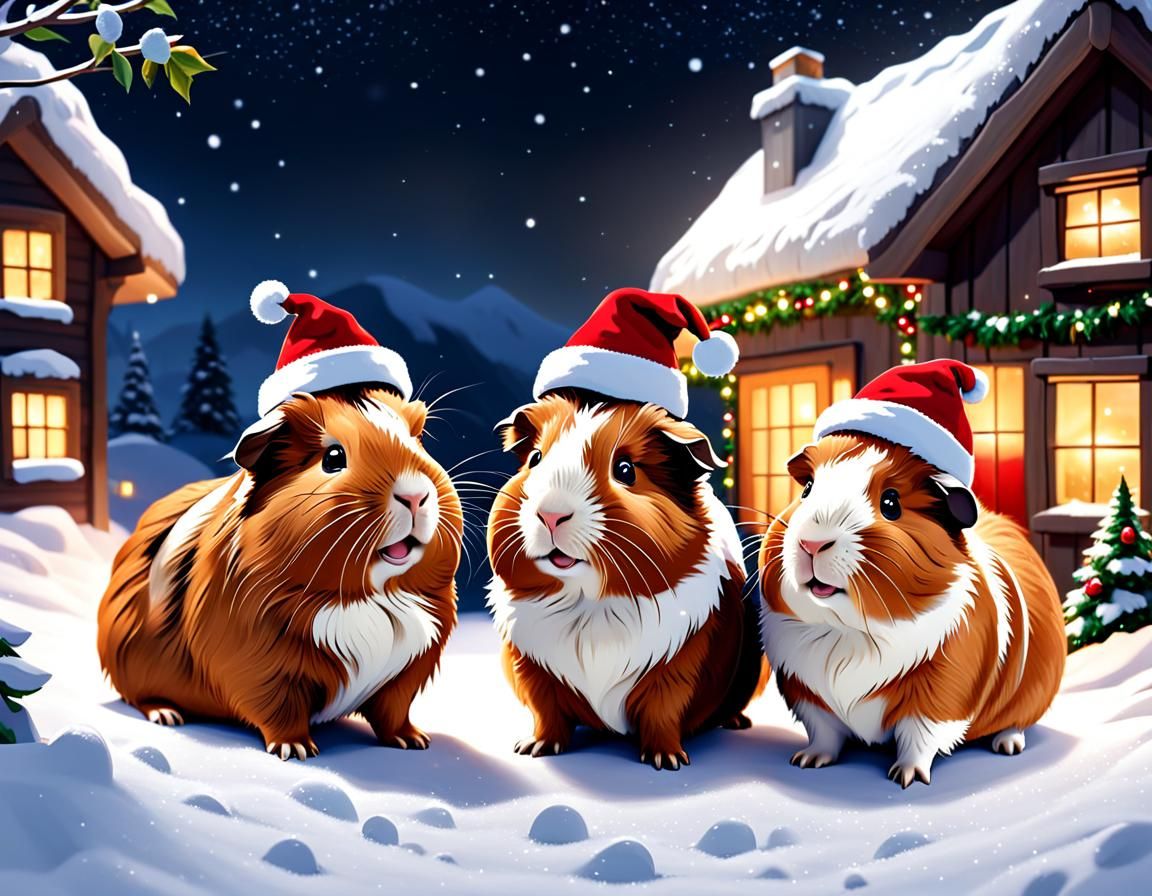 Guinea pig christmas time