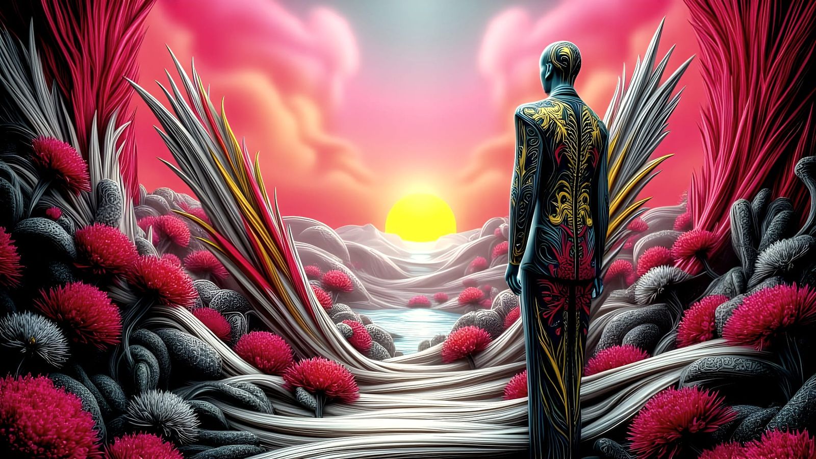 Abstract Geometric Art of Human Evolution