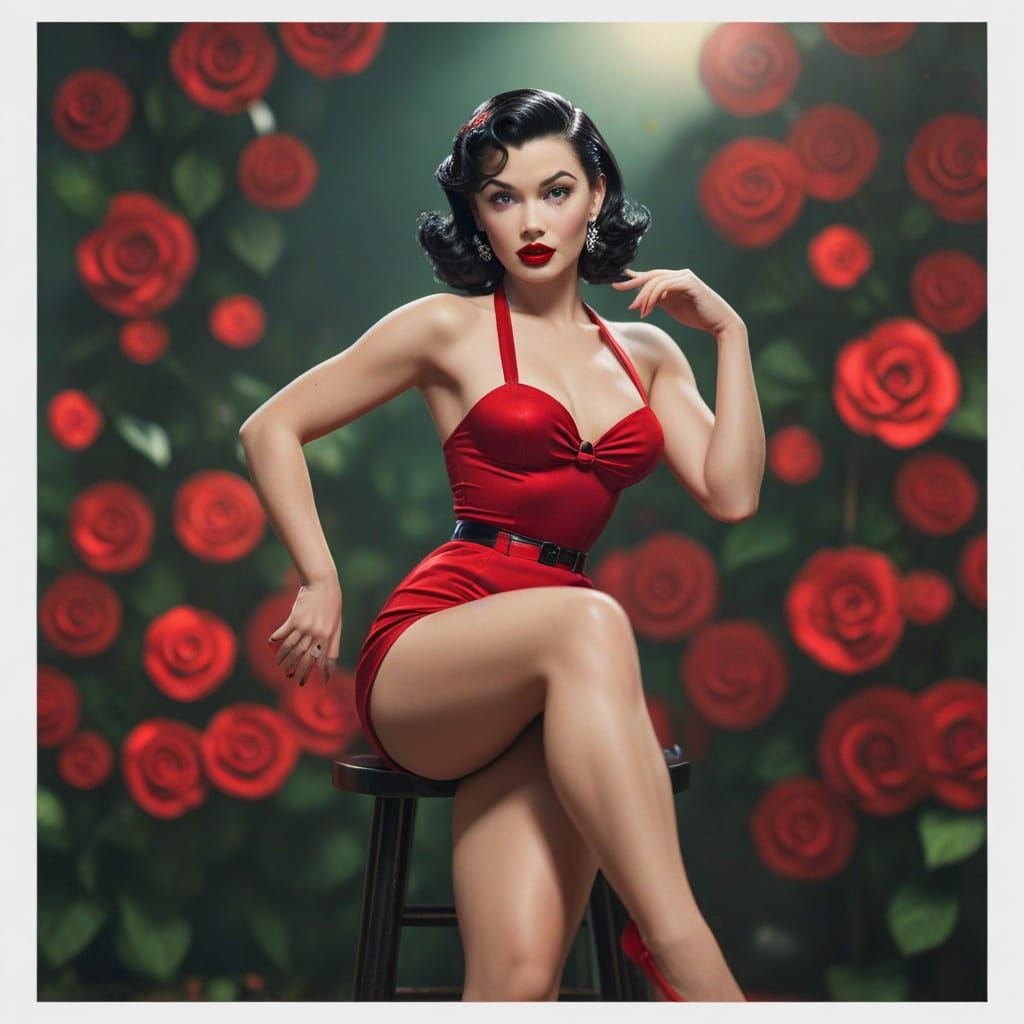 Pin Up in Rose Garden