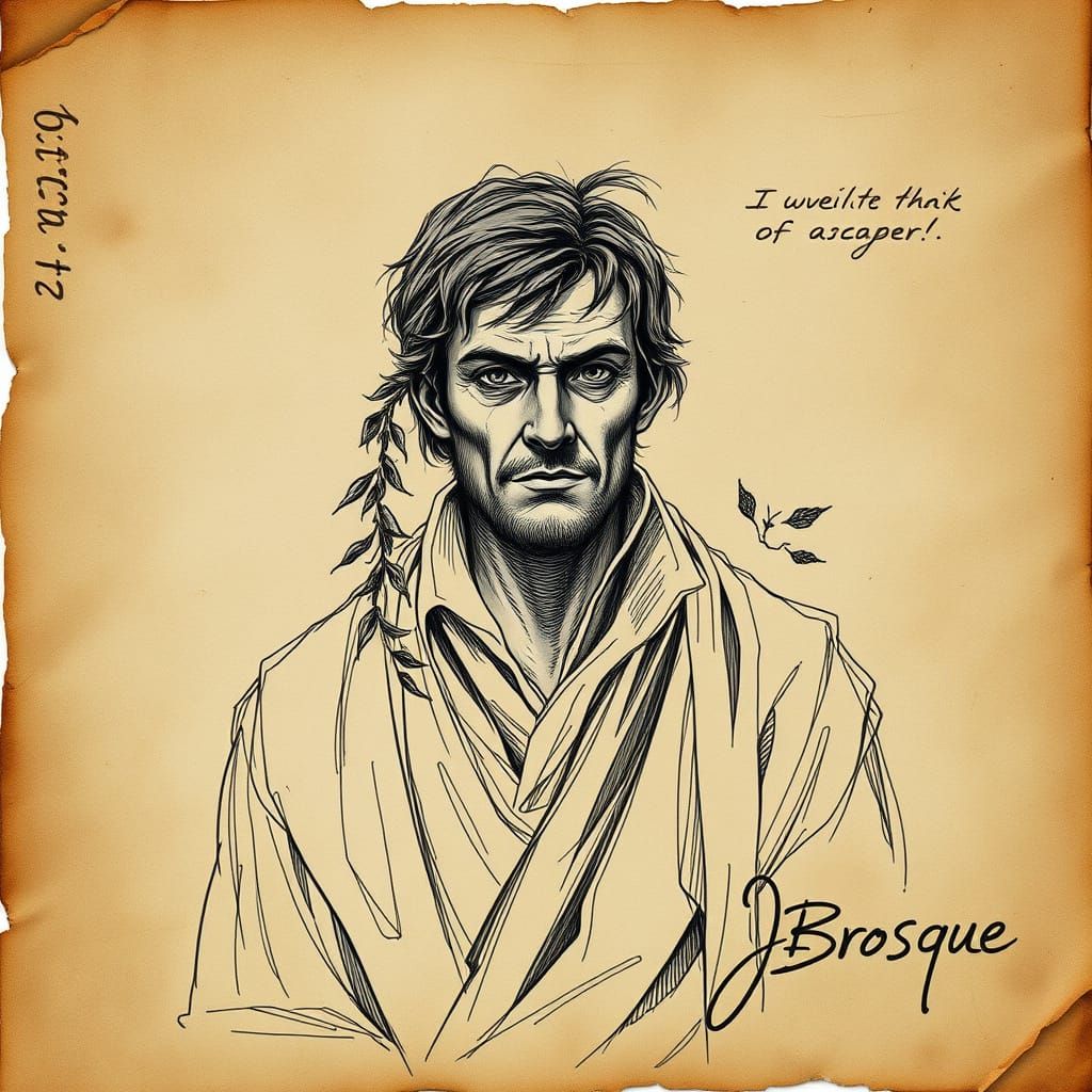 Weathered Portrait of a Humble Peasant in Earth-Toned Robes