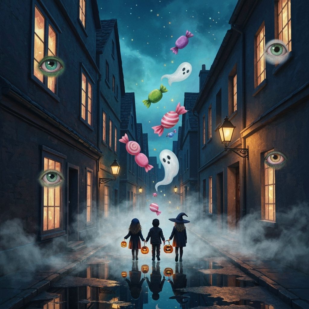 Ethereal Halloween Alley with Candy Ghosts