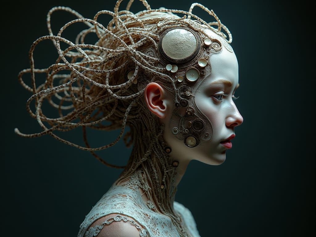 Automatron Audrey's Wirish Whirlington Hair Mirrored in Crazy Lace Agate Whirlingtons & Gray's