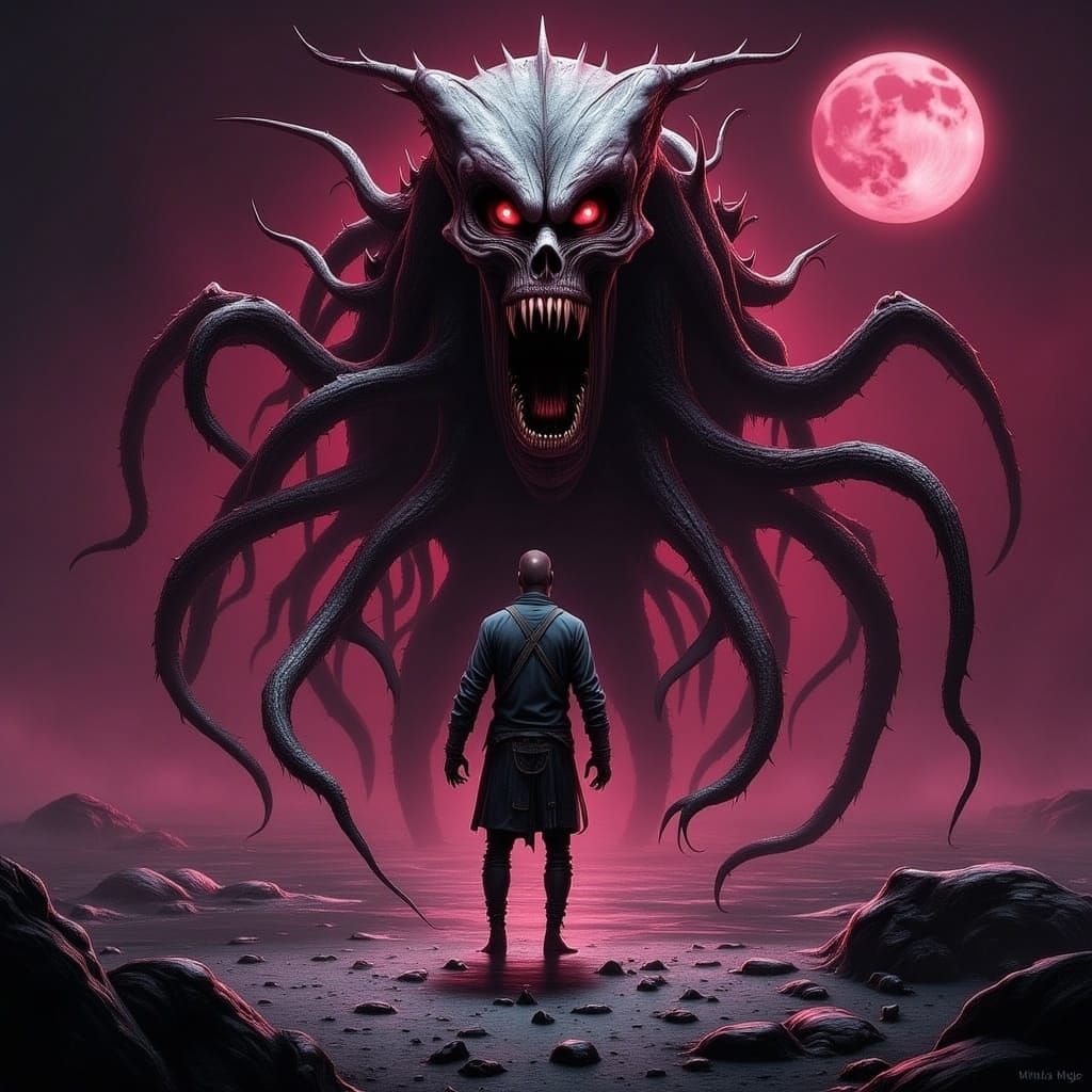 Menacing Creature in Eerie Digital Illustration